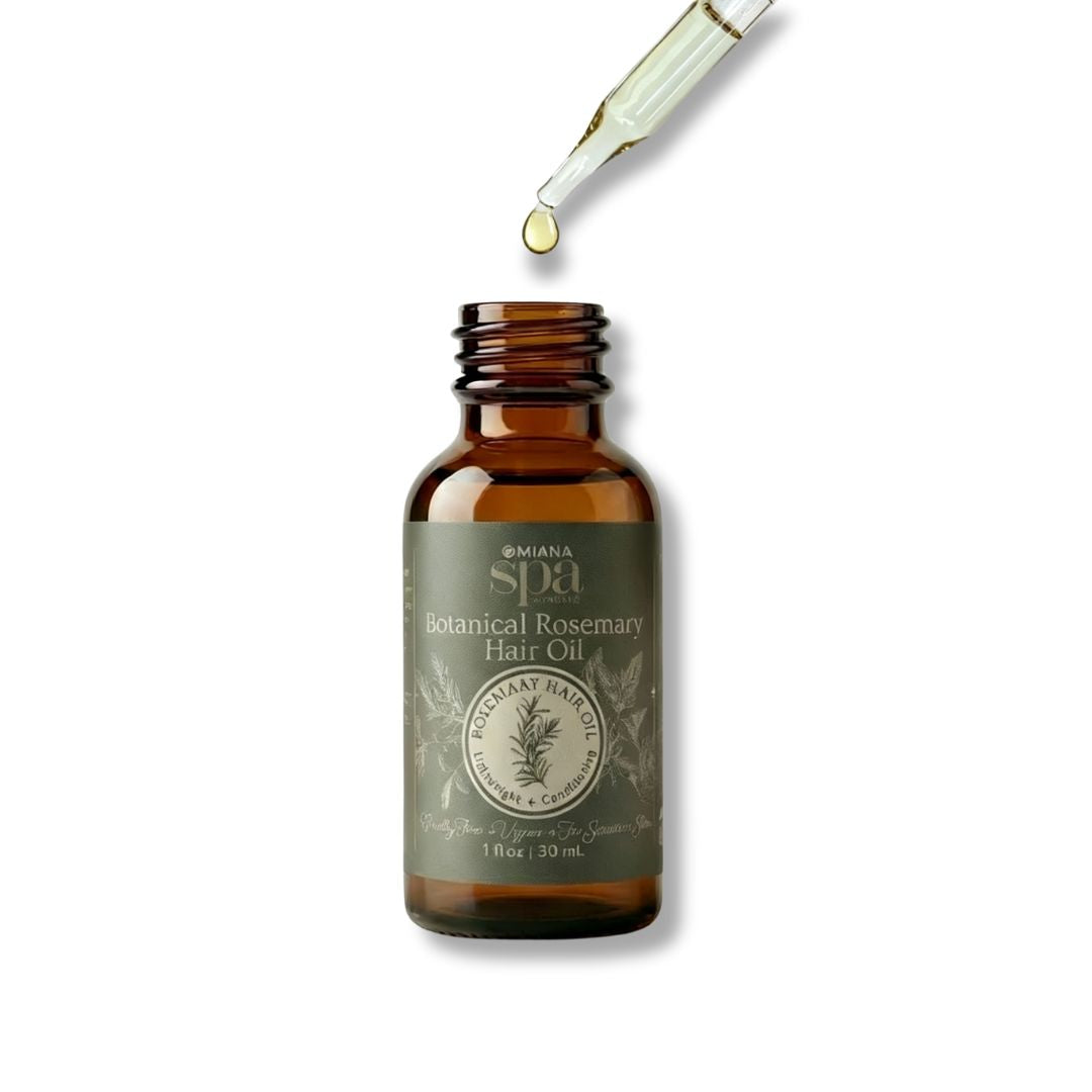 Omiana Natural Cosmetics Oil Botanical Rosemary Hair Oil – Lightweight Conditioning Oil for Scalp & Hair